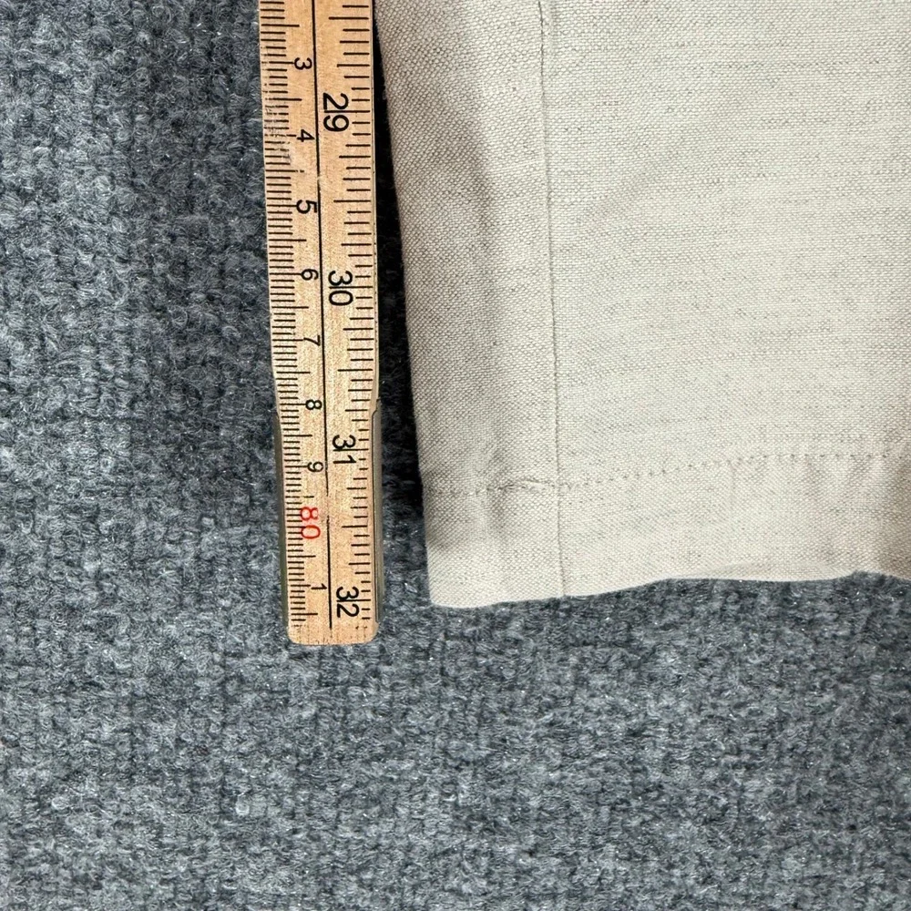 Lands End Pants Mens 40 Beige Linen Blend Traditional Fit Chino Slacks Casual
